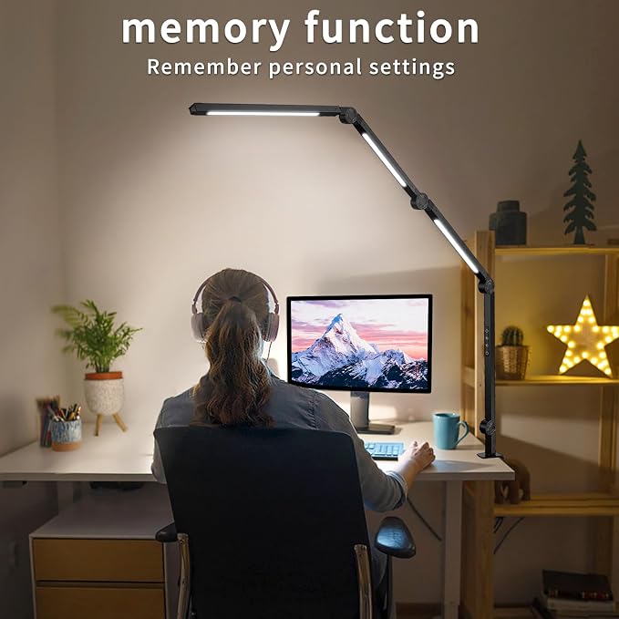 LED Desk Lamp with Clamp & Flexible Arm - Image 2