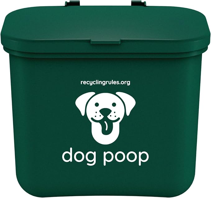 Small Hanging Wastebasket for Dog Poop in Green by RecyclingRules