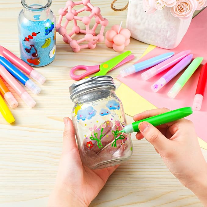 Motipuns 48 Pcs 96 Pcs Suncatcher Paint Pens - Image 3