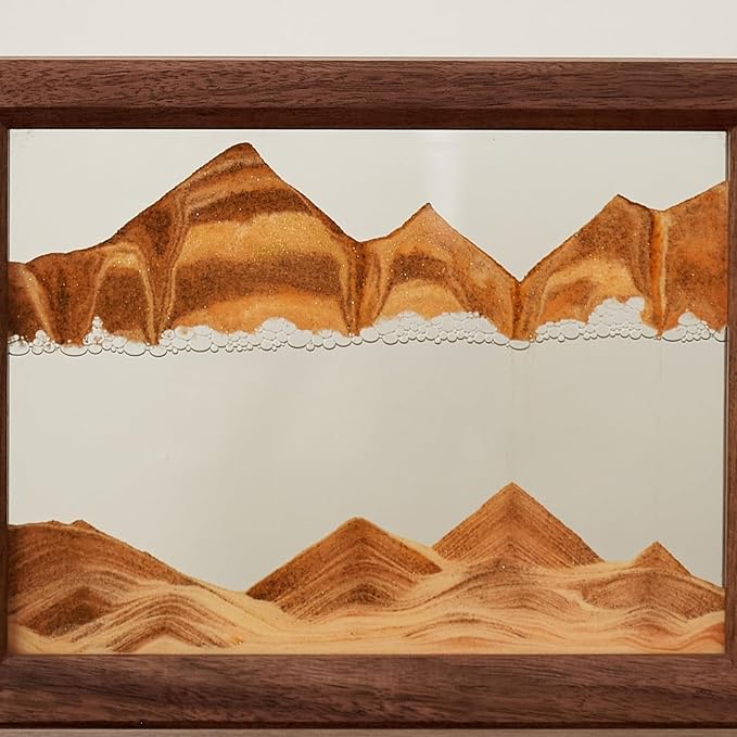 Solid Wood Oasis Mini Art Liquid Motion 360-Degree Rotation, Made of Black - Image 5