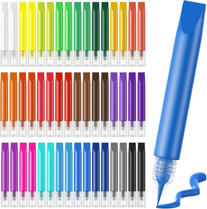 48 Pcs Suncatcher Paint Pens Stained Glass Paint Pigment Window Art Pens by HBorna