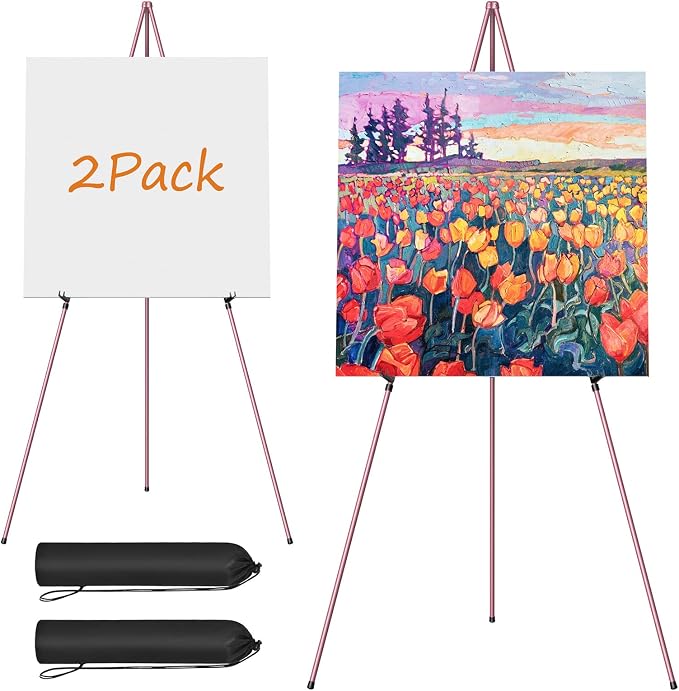 Easel Stand for Display, Aredy 63" Portable Painting Easel, Lightweight Metal by Aredy