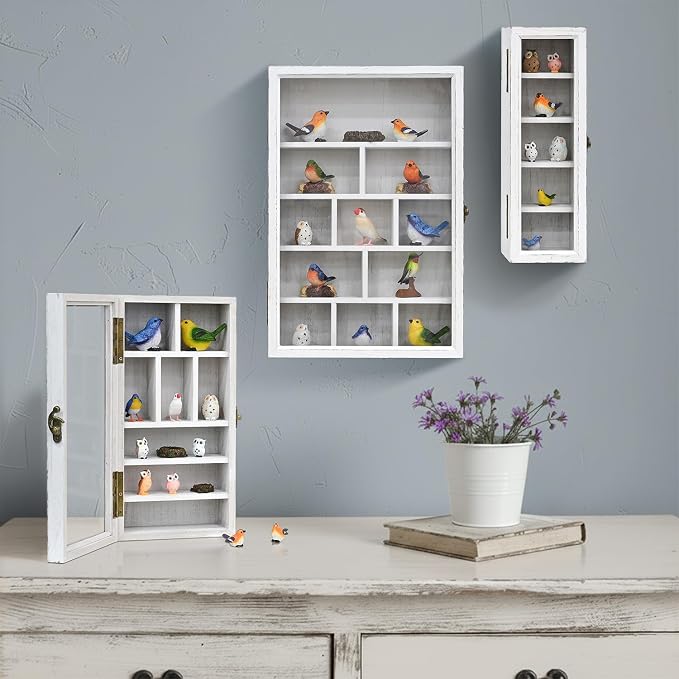 Ikee Design 3 Pcs Set Wall-Mounted Wooden Shadow Cubby Box Display Shelf - Image 6
