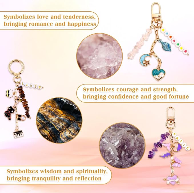 TOHONGADON 674 Pcs Lip Gloss Charms, Keychain Making Kit, Bag Charm Kit - Image 3