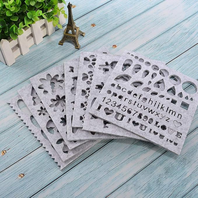 Wixine 1Set 7pcs Needle Felting Applique Mold Handicraft Wool Felt Woolen - Image 3
