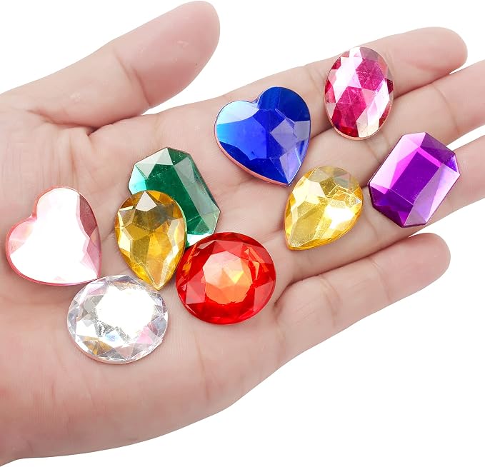 1200pcs Craft Gems Jewels Acrylic Flatback Rhinestones Bling Crystal Gemstone - Image 3