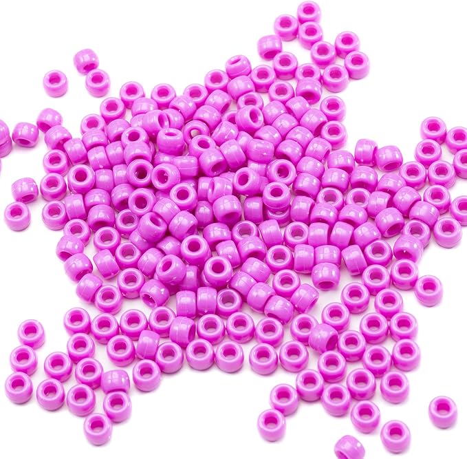 Gxueshan 1000 Pcs Acrylic Pony Beads 6x9mm Bulk by Gxueshan