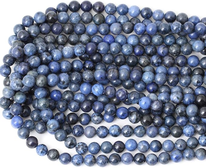 45PCS 8mm Natural Dumortierite Gemstone Round Loose Stone Beads - Image 3