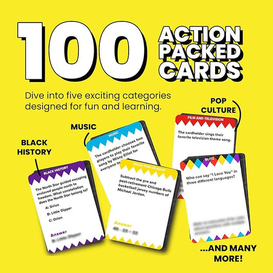 A Mind Game for The Culture | Trivia for Adults & Family Gatherings – Explore Entertainment, Music, Math & Black History | Activity for Black Business Month, Parties & Game Nights with Friends