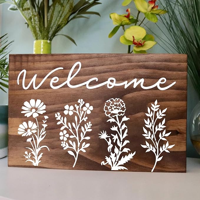 Floral Stencils for Crafts Reusable Flower Stencils for Painting on Walls Wildflower Stencil