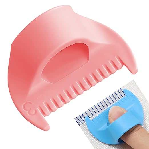 1 PCS 3mm Edge Lock Seam Guide, Mini Sewing Finger Ruler for Hand Sewing, DIY Sewing Kit Tool, Sewing Needle Gauge Measuring Guide, Pink