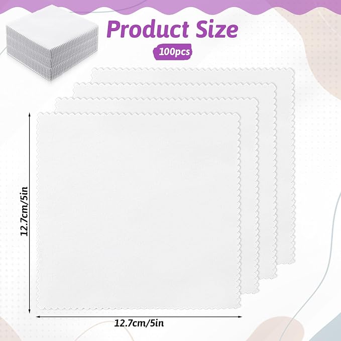 100 Pack 5-inch Cotton Fabric Squares, 5″ Precut Cotton Fabric Squares - Image 2
