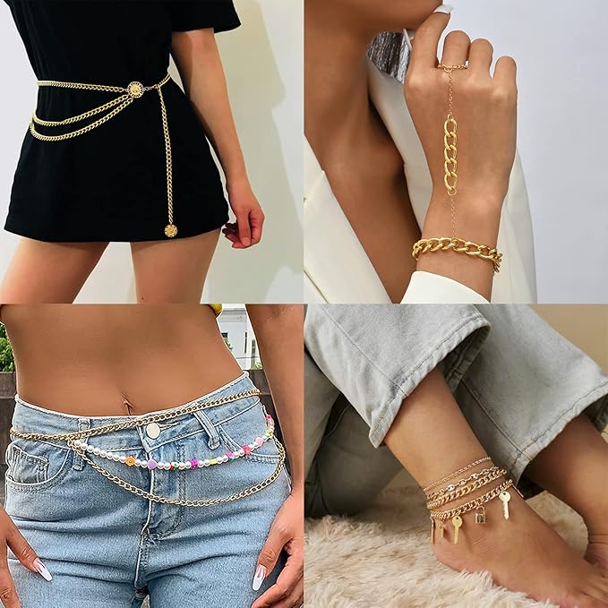 Jishi 16ft Aluminium Curb Chain Roll, Thick Twisted Chain Links, Gold Plated Metal Craft Chain Curb Link Chain Spool for Jewelry Making Necklace Bracelet DIY Crafts, Jewelry Making Findings Supplies