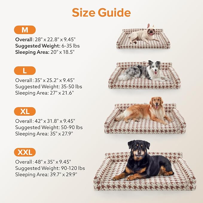 FURTIME Orthopedic Dog Bed Medium Size Dog, Medium Washable Memory Foam Pet - Image 6