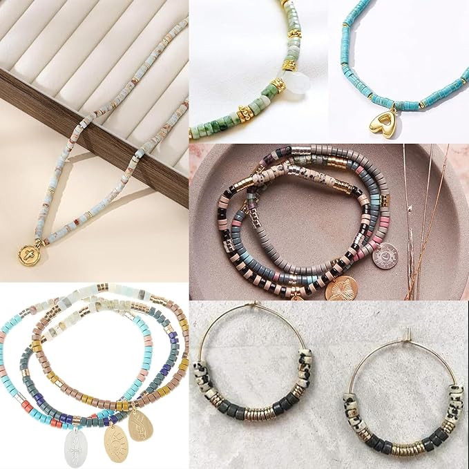 150Pcs 4×2mm Natural Amazonite Spacer Stone Beads - Image 4