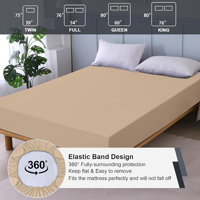ohano Waterproof Mattress Protector Full, Fitted Sheet Style Breathable - Image 5