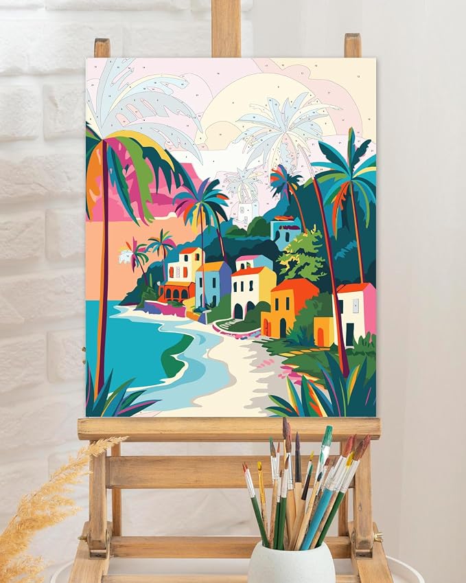 TOCARE Beach Paint by Numbers Kit - Image 5