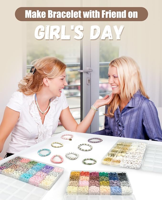 ClaBead 14000 Pcs Clay Beads Bracelet Making Kit - Image 2