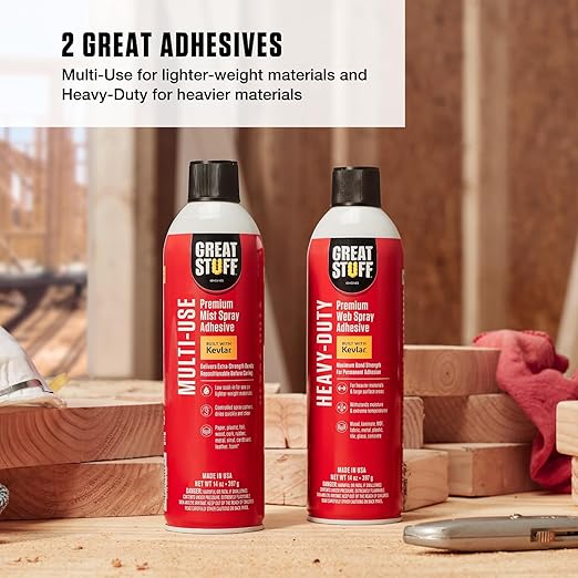 Great Stuff™ Heavy-Duty/Multi-Use Adhesive 2-Pack - 14 oz - Aerosol