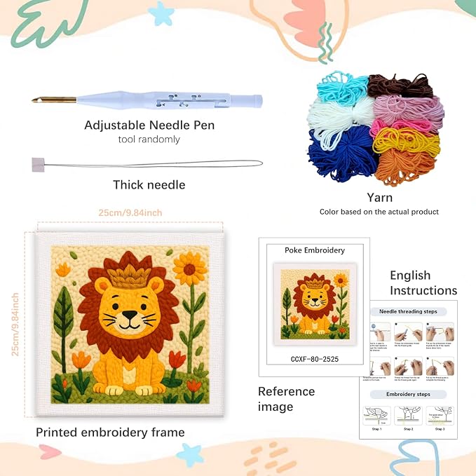 SDOYUNO Punch Needle Kit with Frame - Image 2