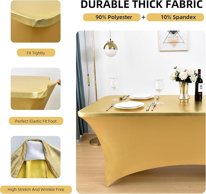 2-Pack 8ft Spandex Table Covers - Image 2