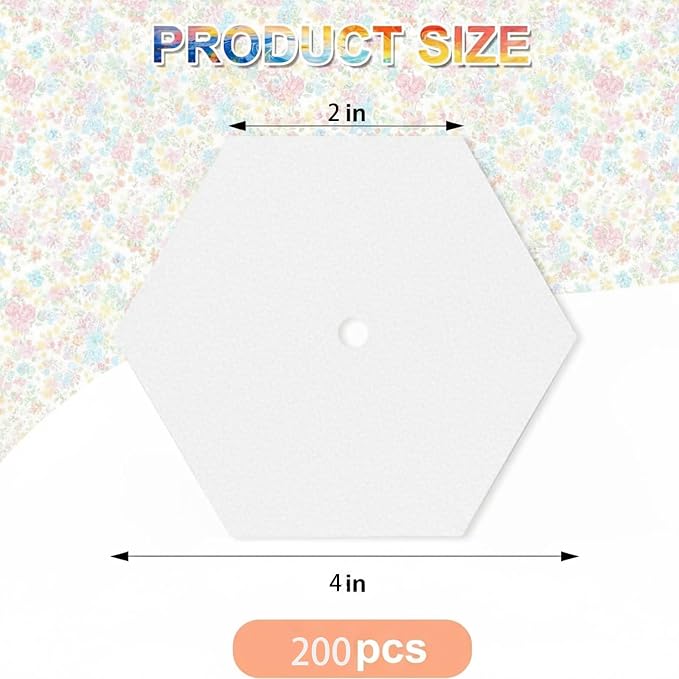 200 PCS 2" Paper Piecing for Quilting DIY Patchwork Sewing Crafts for DIY - Image 2