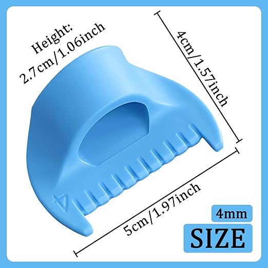 1 PCS 4mm Edge Lock Seam Guide, Mini Sewing Finger Ruler for Hand Sewing, DIY Sewing Kit Tool, Sewing Needle Gauge Measuring Guide, Blue
