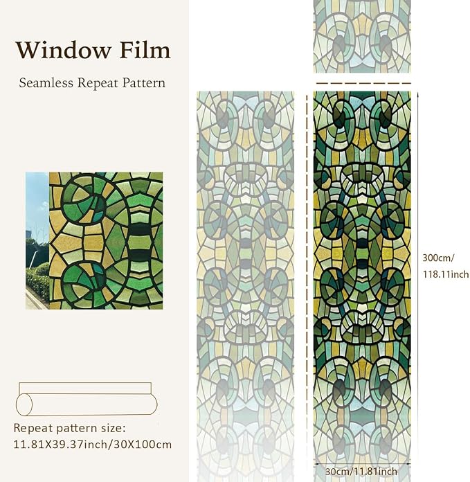Funlife Privacy Stained Glass Window Film - Image 3