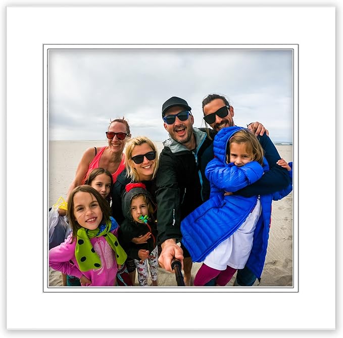 20x20 Mat for 16x16 Photo - Precut White on White Double Mat Picture Matboard for Frames Measuring 20 x 20 Inches - Bevel Cut Matte to Display Art Measuring 16 x 16 Inches - Acid Free ONE MAT