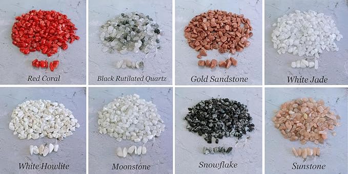LAIDANLA Sunstone 400pcs Natural Chip Stone Beads 5-8mm Healing Crystal - Image 5