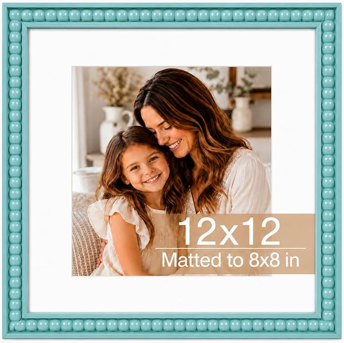 Solid Wood 12x12 Picture Frame Beaded Frame by QOTIB