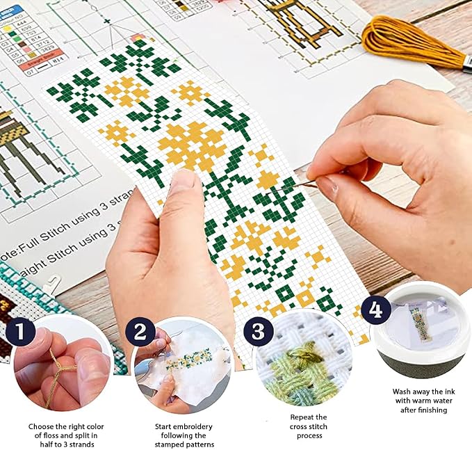 FREEBLOSS 6 PCS Cross Stitch Bookmark Kits - Image 4