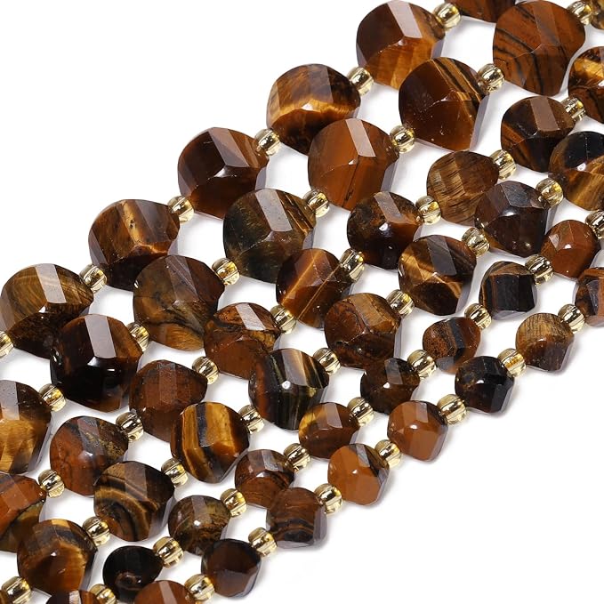 34pcs Natural Tiger's Eyes Stone Beads - Image 6