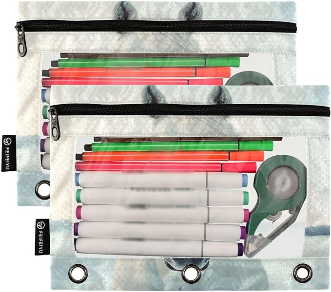 White Horse Looking Pencil Pouch - Image 2