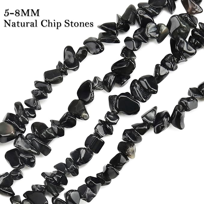 456 PCs Natural Chip Stone Beads, 5-8mm Irregular Multicolor Gemstones Loose - Image 3
