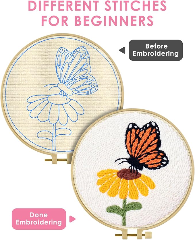 TINDTOP Punch Needle Kits, DIY Punch Embroidery Kits - Image 3
