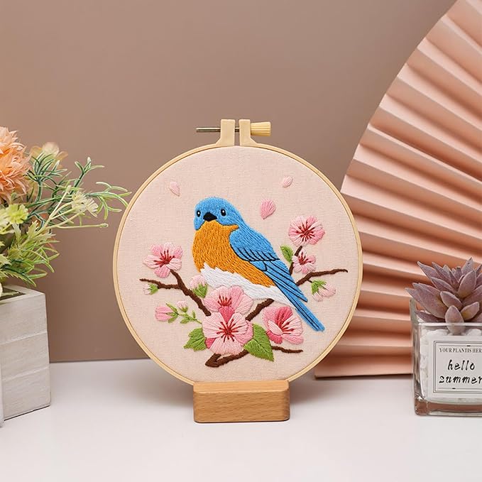 Louise Maelys Blue Bird Embroidery Kit - Image 4