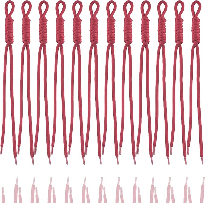 KJML DIY Paracord Keychain 12pcs Paracord Rope Keychain Braided Cord Rope Bag by KJMLDIY