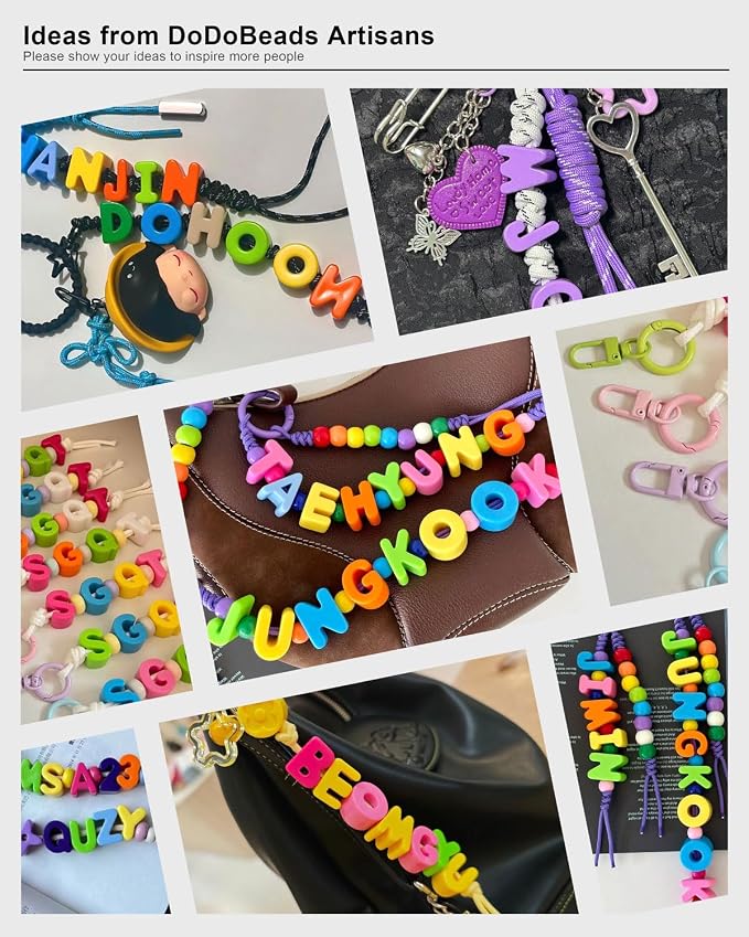 26 Pcs Cute Chunky Turquoise Letter Beads, 20mm Jumbo 3D Acrylic Letter Beads - Image 2