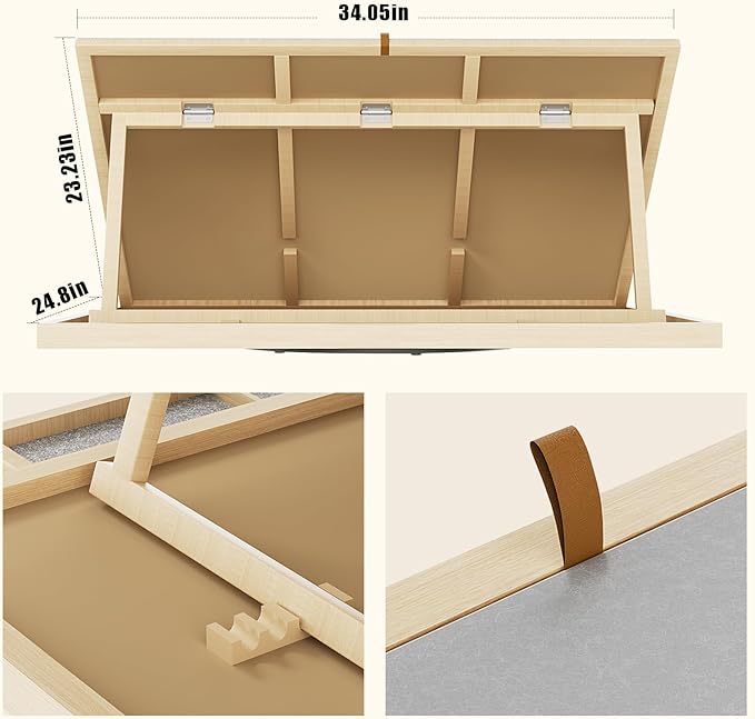 1500 Pieces 2-in-1 Tilting & Rotating Puzzle Board with 4-Angle Adjustment & Dual Rotation Mode, 34.05"x24.8" Portable Wooden Lazy Susan Jigsaw Puzzle Table with Drawers and Cover for Adults Gifts
