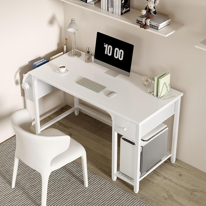 Lufeiya White Computer Desk - Image 2