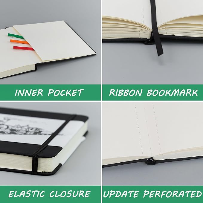 Vanrtto Hardcover Sketch Book, Square Mixed Media Sketchbook 8x8 Inch | - Image 5