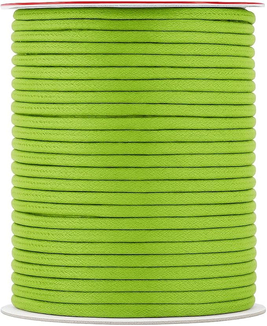 Mandala Crafts 2mm 109 Yards Yellow Green Cotton Waxed Cord for Jewelry Making Bracelet Cord Waxed String - Beading String Thread Jewelry Cords for Necklaces String