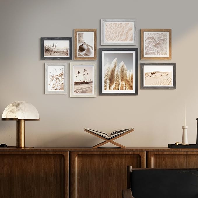 ArtbyHannah Gallery Wall Frame Set, 8 Pack Picture Frames Collage Wall Art Decor - Image 2