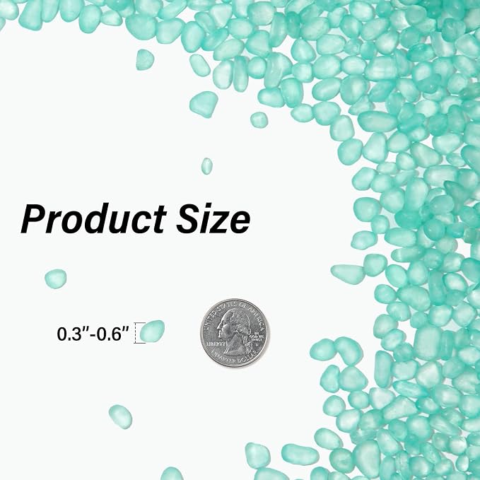 QEQEKAKA Sea Glass Stones for Crafts About 2.75LB Glass Pebbles Gemstones Bulk - Image 4