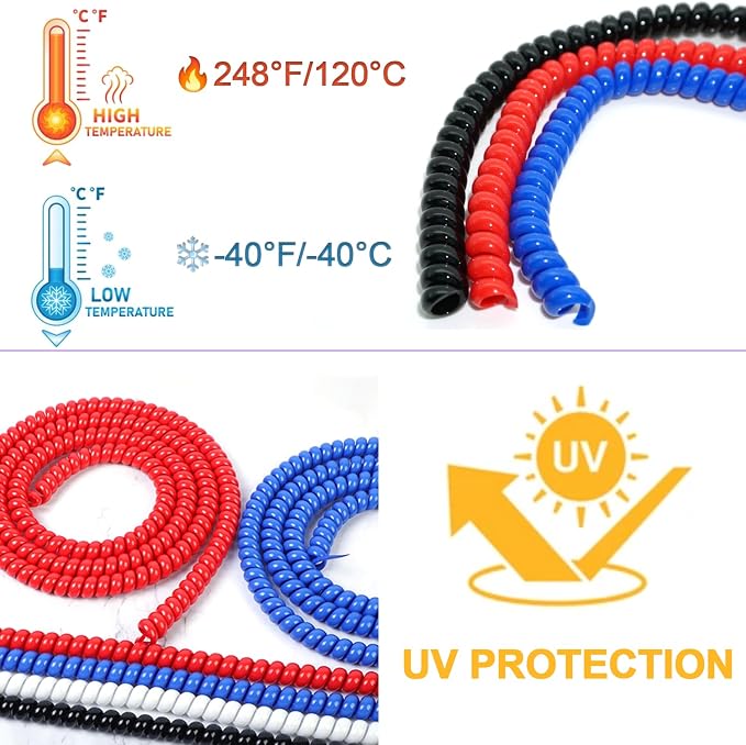 3.28ft – 1/4 inch Motorcycle TPU Wire Loom, Bicycles Flexible Cable Cover - Image 3