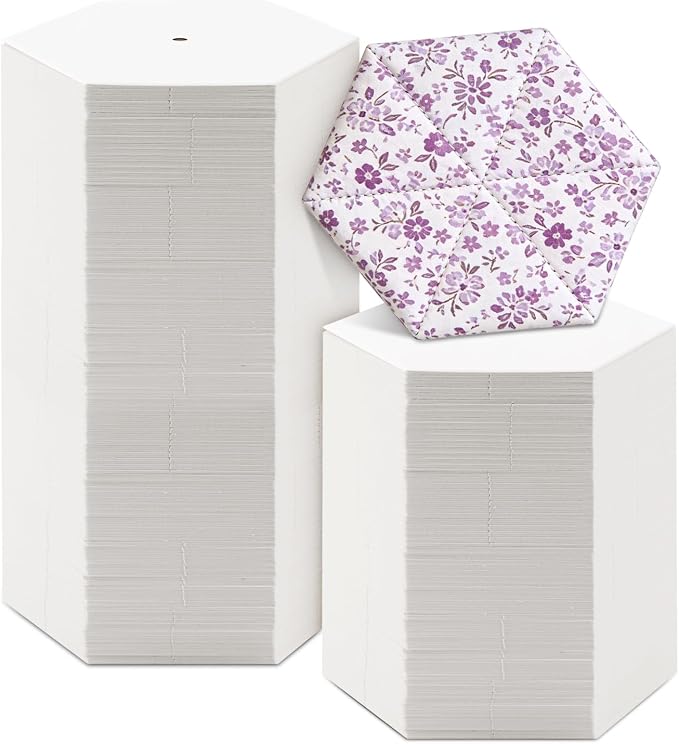 500 PCS Hexagon Piecing Paper Templates, Quilting Templates Accessories by Neworkg