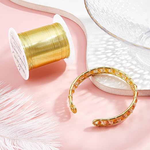 BENECREAT 28 Gauge 164 Yards Jewelry Beading Wire Light Gold Tarnish Resistant - Image 6