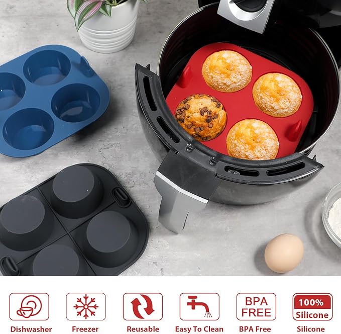 Webake 3PCS Silicone Air Fryer Muffin Pan - Image 4