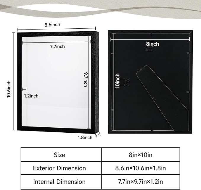 8x10 Shadow Box Frame Display Case - Image 2